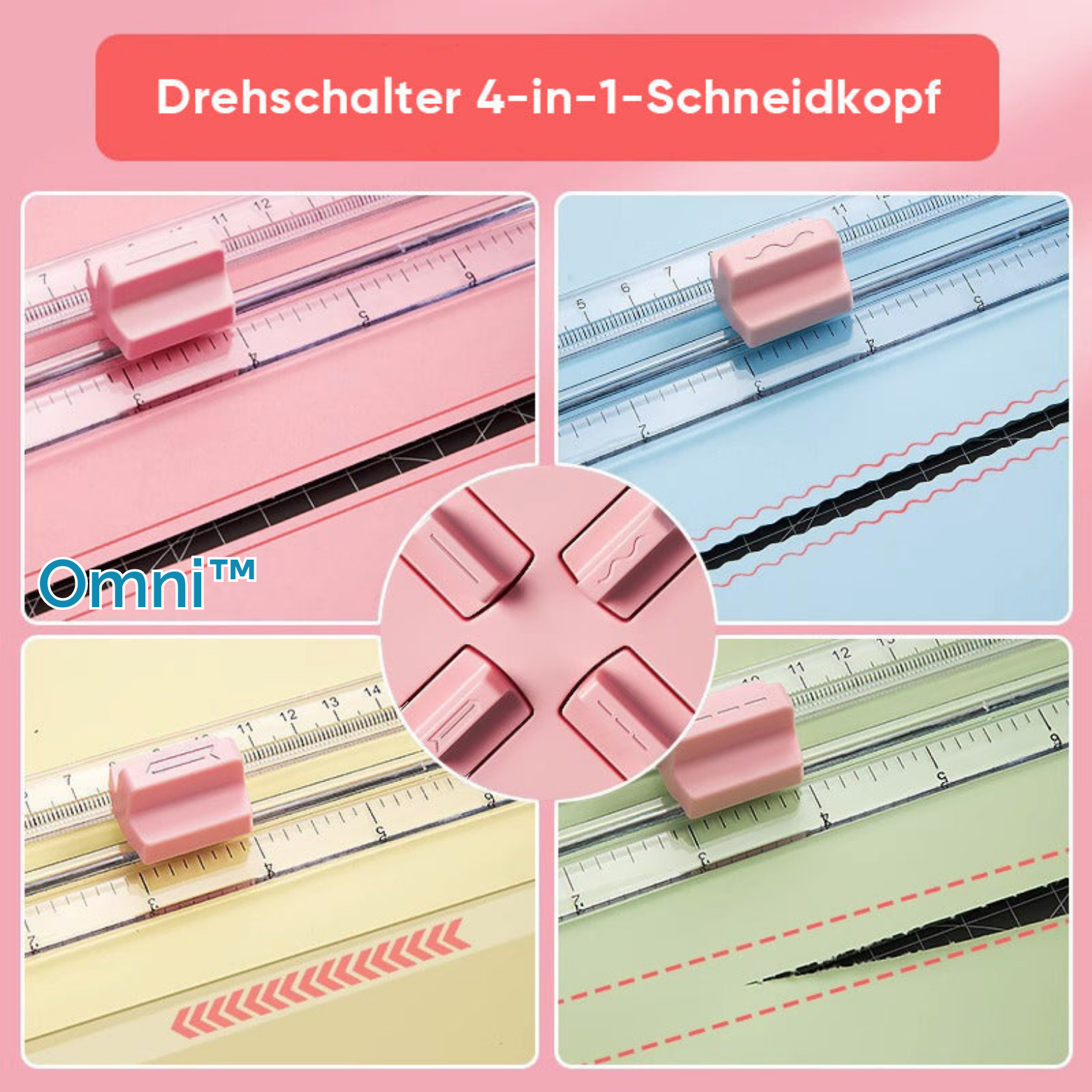 Coupe-Papier 4-en-1 Pliable pour Loisirs Créatifs et DIY