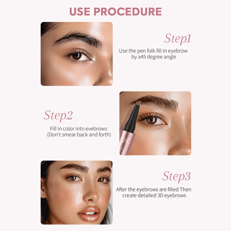 Crayon à Sourcils Micro-Fourche 4 Pointes – Waterproof 24h