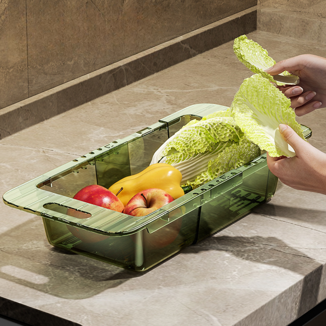 Égouttoir Rétractable pour Évier – Panier de Cuisine Gain de Place
