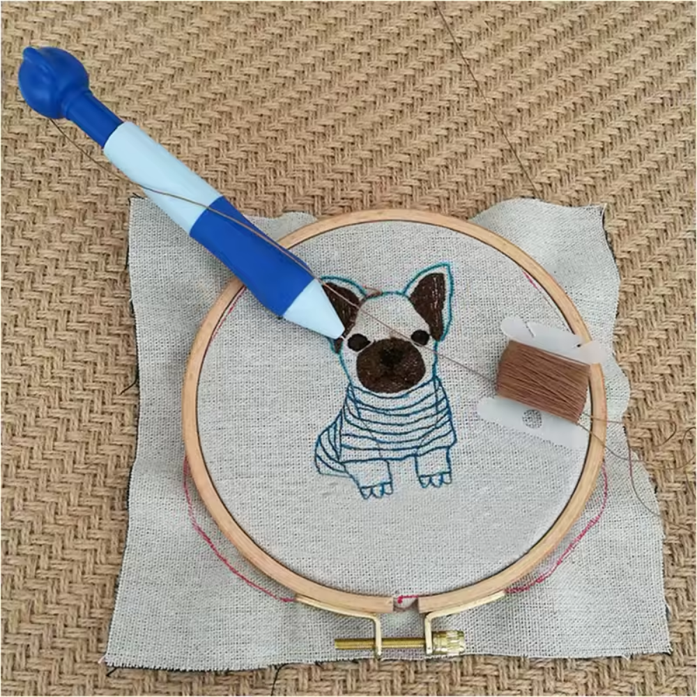 Kit Broderie Punch Needle – Aiguille Magique pour Broderie Facile