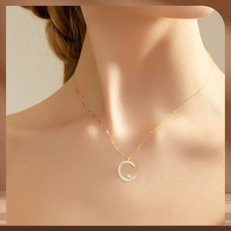 Bijou Scintillant Motif Lune et Étoiles – Accessoire Élégant
