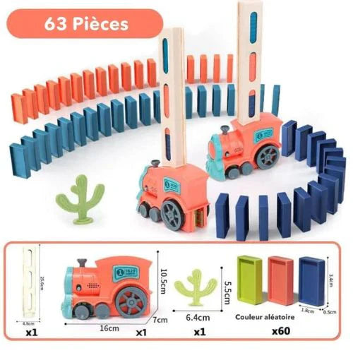 DominoTrain™ – Train de dominos automatique pour jeu et amusement [50 % de réduction]