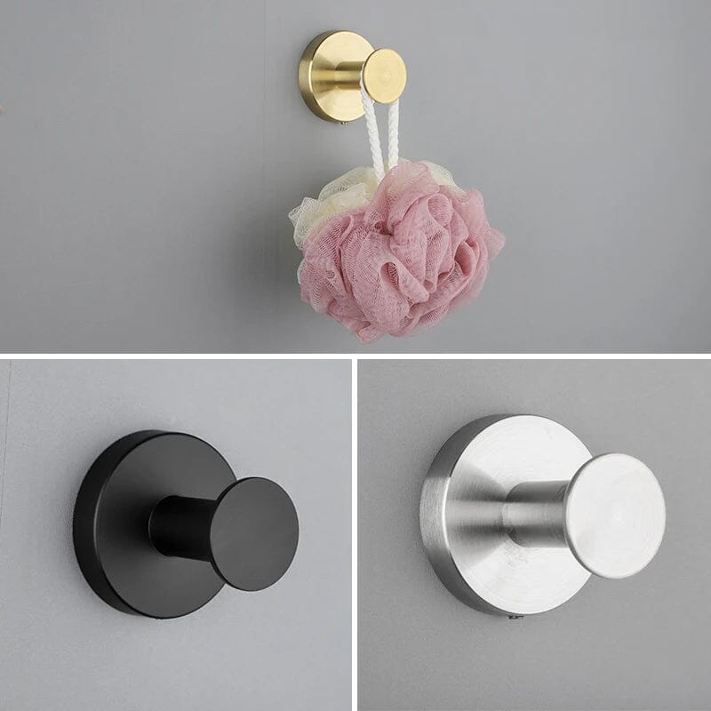 Crochets muraux en acier inoxydable modernes – Autocollants pour salle de bain, cuisine et couloir