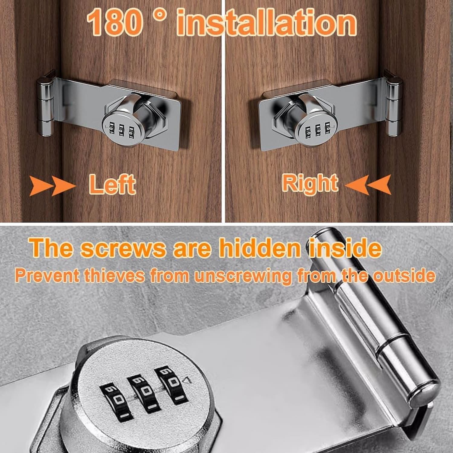 Serrure à Combinaison Sans Clé en Alliage de Zinc – 1000 Codes