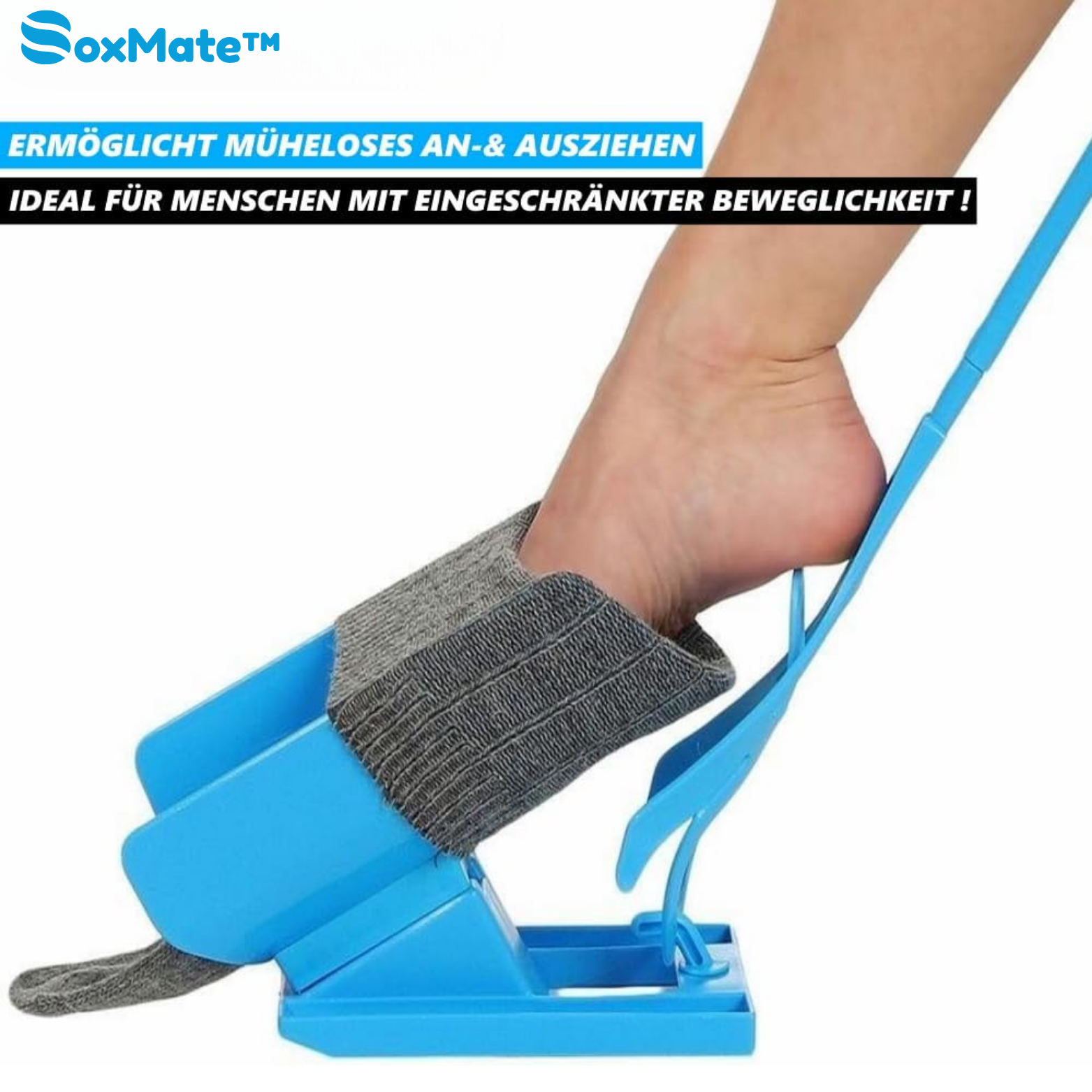 Enfile-chaussettes ergonomique avec chausse-pied intégré