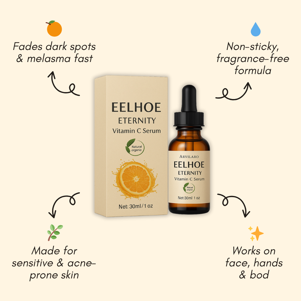 Sérum Vitamine C Visage, Mains et Corps pour une Peau Éclatante
