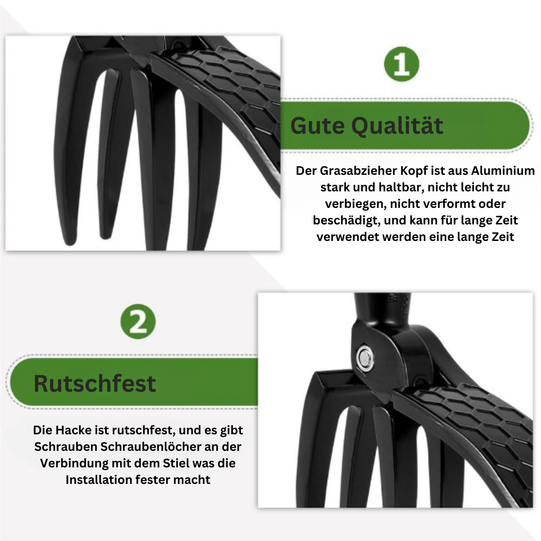 Arrache-mauvaises herbes ergonomique à 5 griffes en aluminium