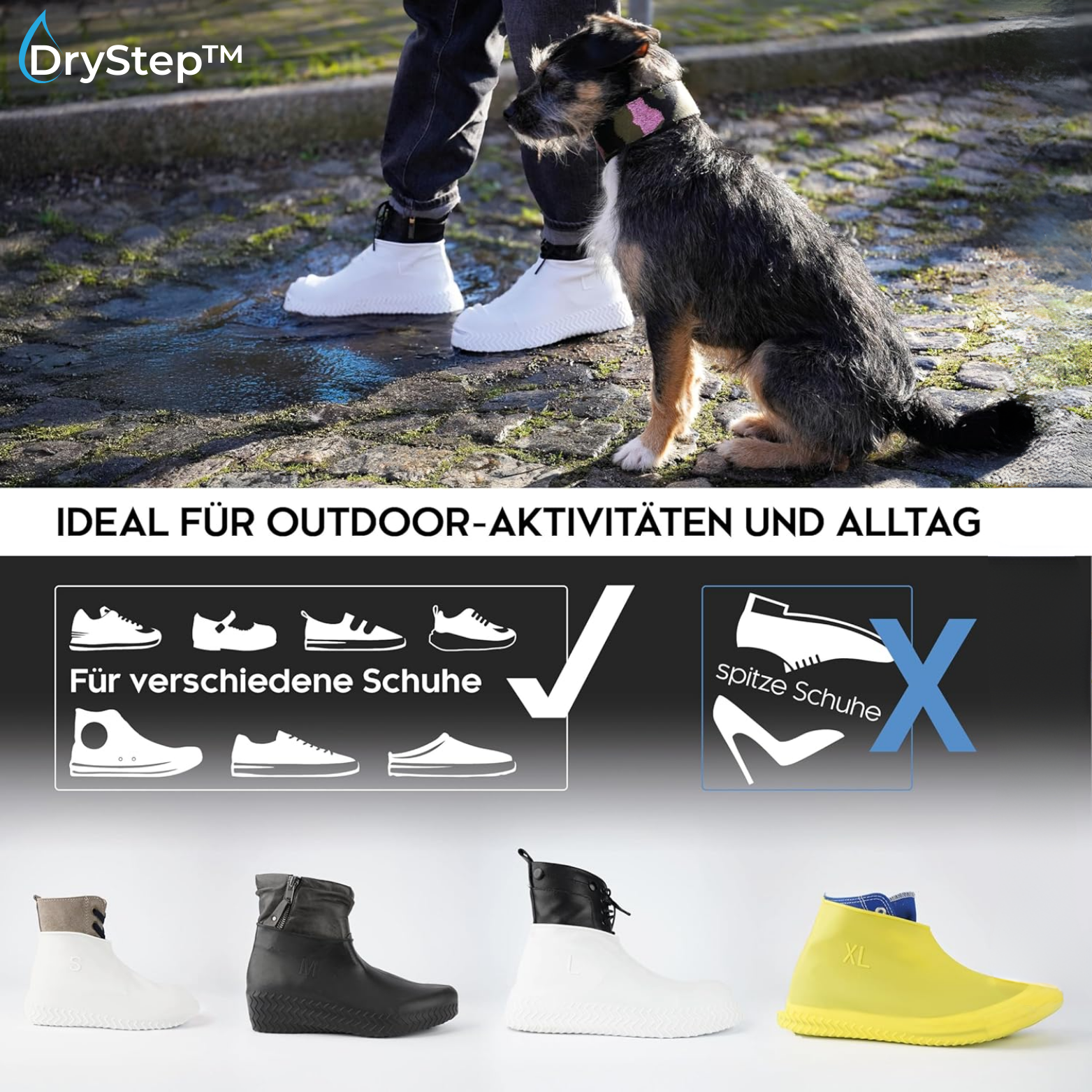 Couvre-chaussures imperméables en silicone antidérapants
