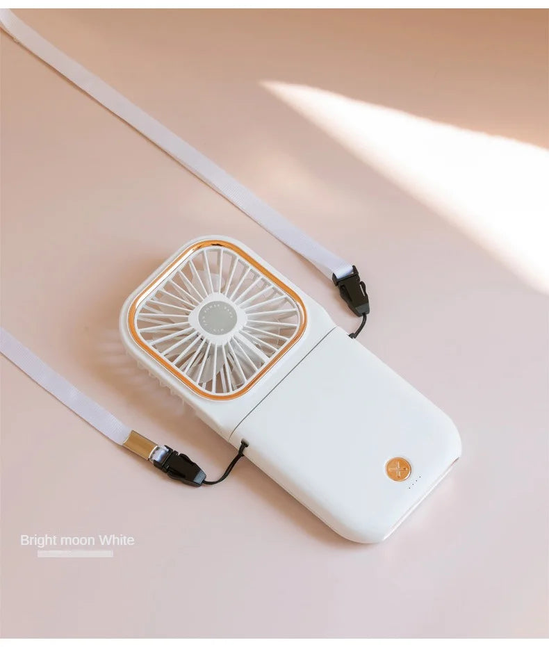Ventilateur de Main Pliable Rechargeable USB – 3 Vitesses, 3000 mAh