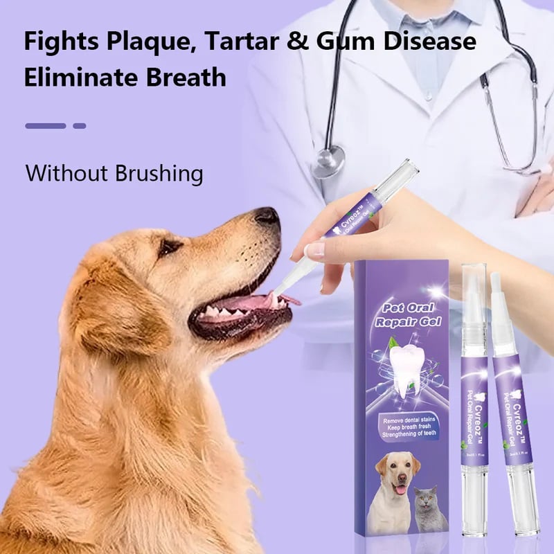 Gel Dentaire Naturel pour Chien – Soin des Dents et Haleine Fraîche