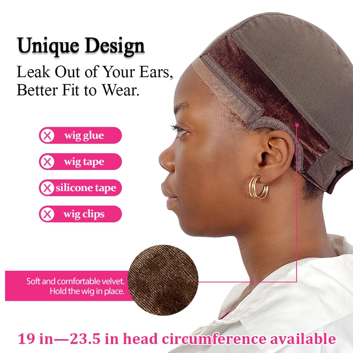 Bonnet Grip pour Lace Front – Maintien Invisible, Respirant & Réutilisable
