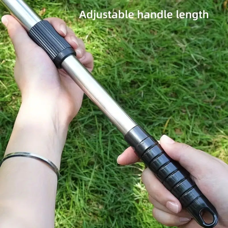 Râteau Télescopique Ergonomique Réglable pour Jardin et Pelouse
