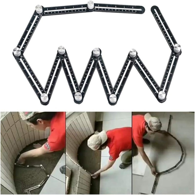 Règle Multi-Angles Flexible en Aluminium pour Mesures Précises