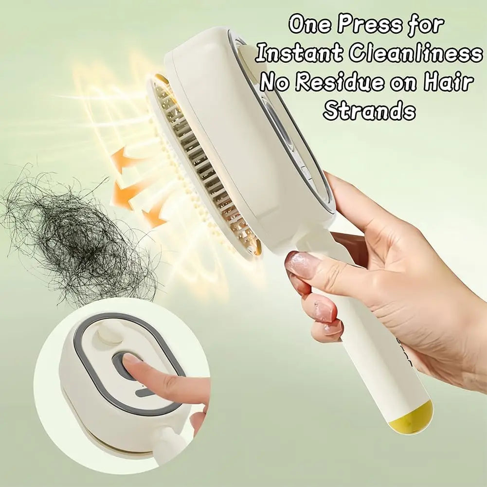 Brosse Démêlante Électrique avec Spray Intégré et Charge USB-C