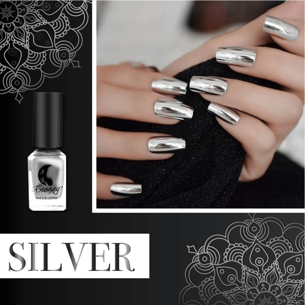 Vernis Chromé Effet Miroir à Séchage Rapide pour Ongles Brillants