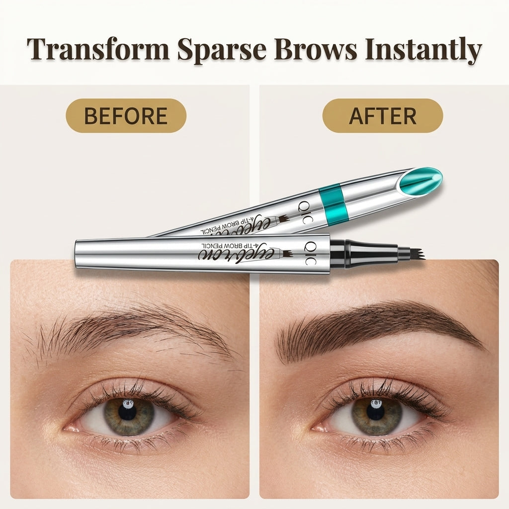 Crayon à Sourcils Microblading 4 Pointes – Effet Poil à Poil Naturel