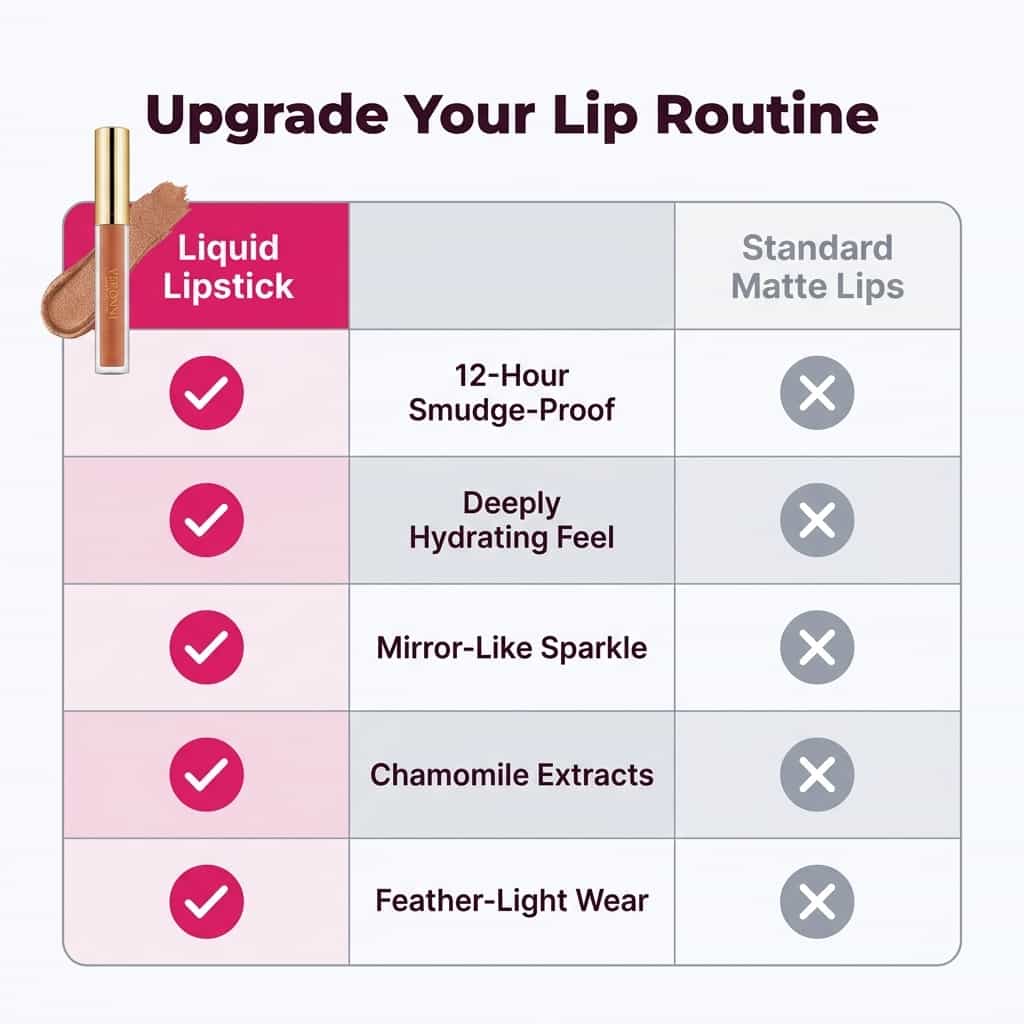 Rouge à Lèvres Liquide Longue Tenue 12h – Éclat Diamant Hydratant