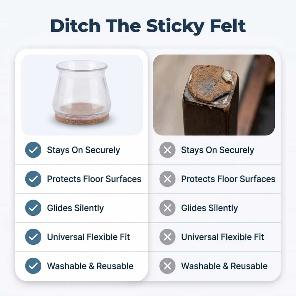 Patins en Silicone pour Meubles – Protection Sol et Réduction du Bruit