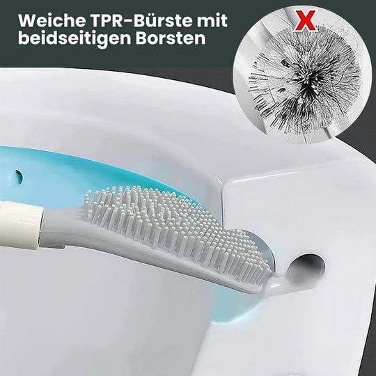 Brosse WC avec Distributeur de Produit Nettoyant Intégré et Support Ventilé