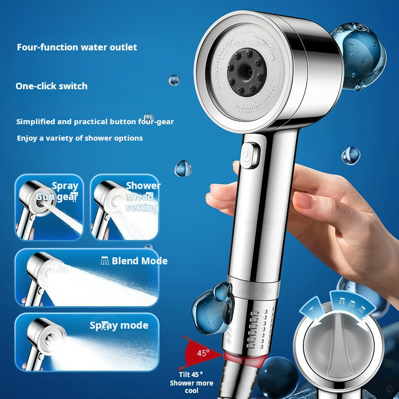 Pommeau de douche filtrant avec 4 modes de jet et filtre intégré