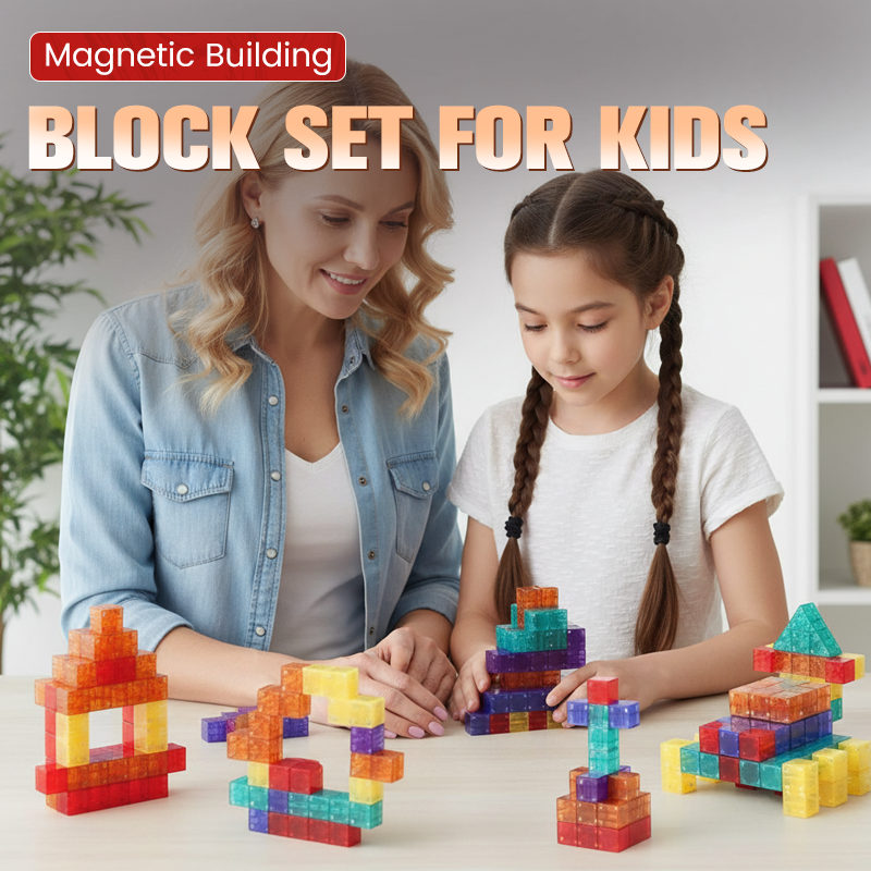 Blocs de Construction Magnétiques Transparents pour Enfants dès 7 Ans