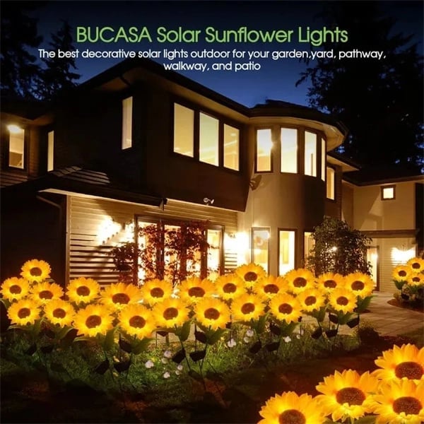 Lampes Solaires Tournesol pour Jardin – Lumière d'Ambiance Extérieure