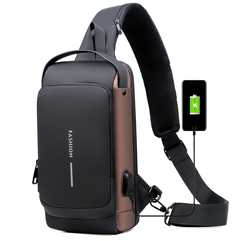 Sacoche Sling Antivol avec Cadenas à Combinaison et Port USB