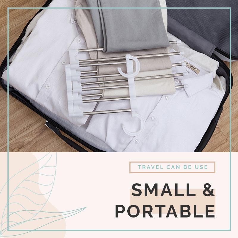 Cintre Organisateur Multi-Niveaux en Acier Inoxydable pour Armoire