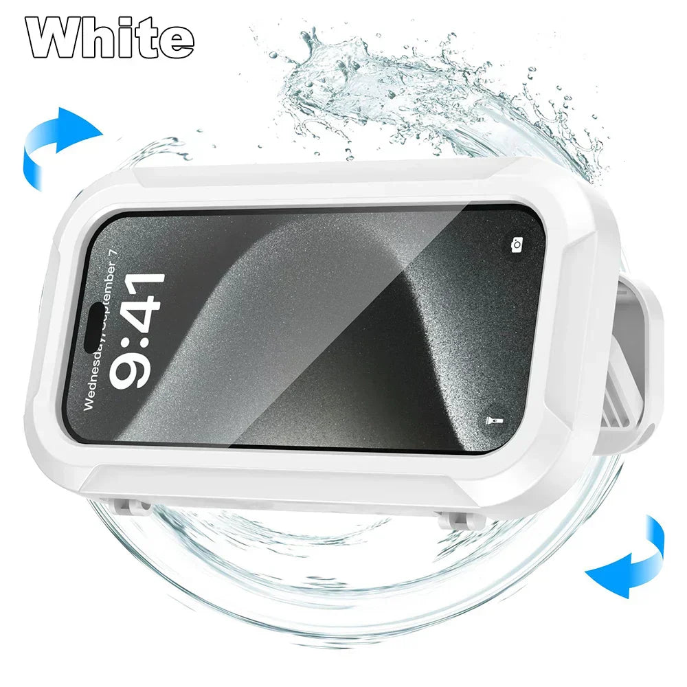 Support Téléphone Douche Étanche IPX6 avec Bras Télescopique Réglable