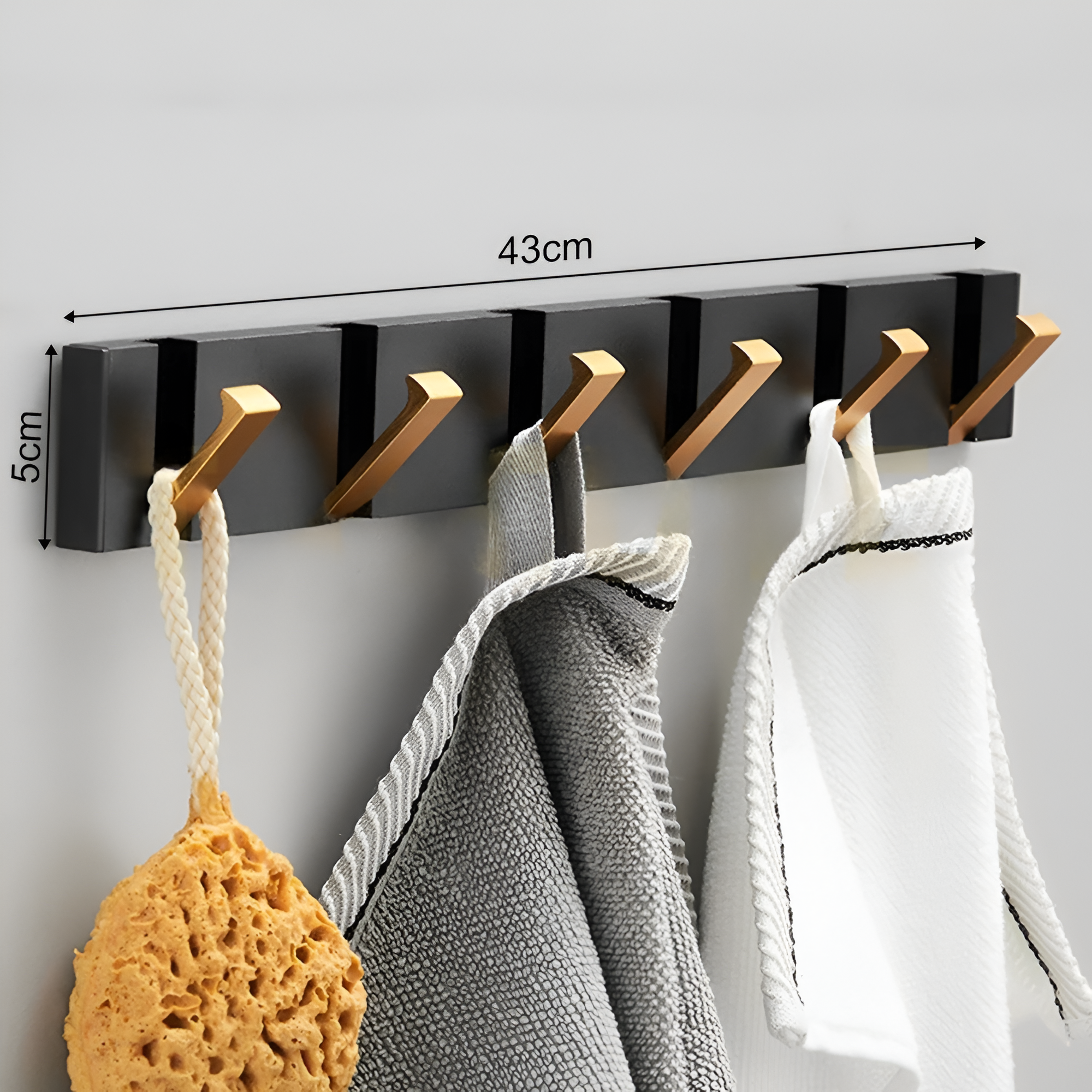 Crochet Mural Pliable Adhésif en Aluminium – Sans Perçage