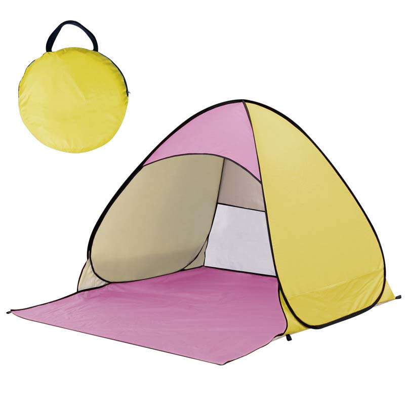Tente de plage pop-up anti-UV avec ventilation mesh pour famille