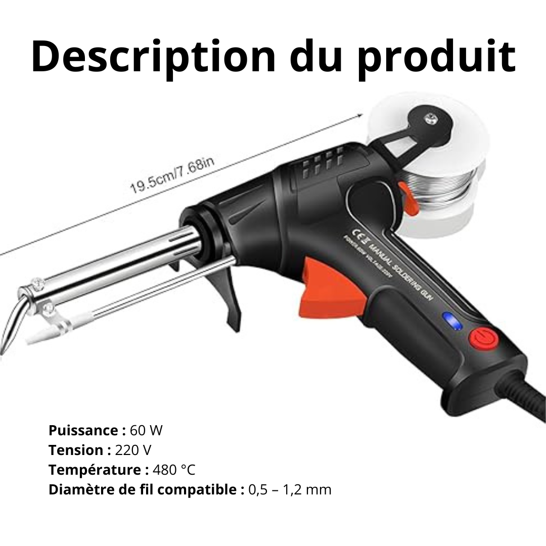 Fer à Souder Céramique 2-en-1 – Soudage et Découpe Précis