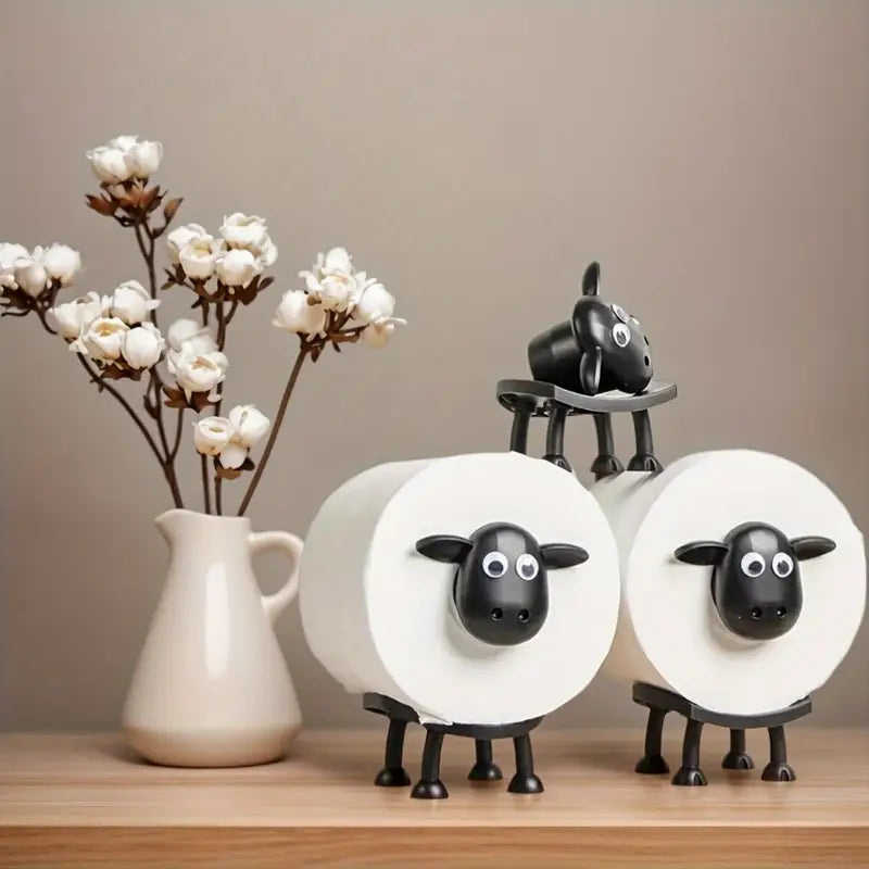 Porte-rouleau Décoratif en Résine ABS – Design Mouton Fantaisie