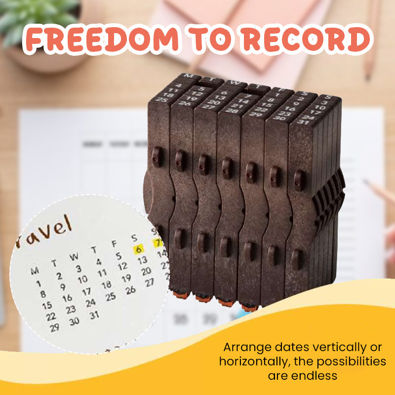 Tampon Calendrier Réutilisable pour Journal, Planificateur et Bullet Journal