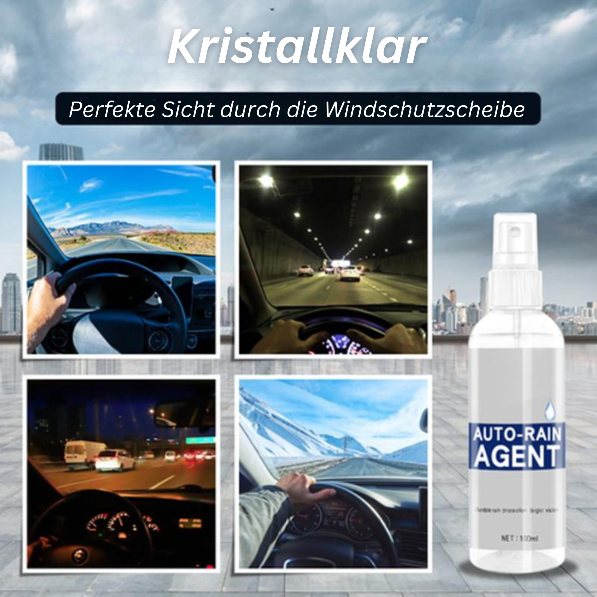 Spray Anti-Buée et Déperlant pour Vitres de Voiture – Revêtement Nano