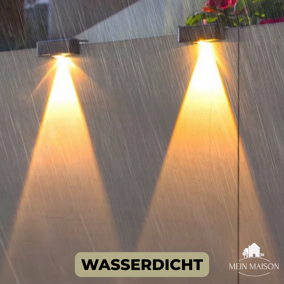 Lampe solaire de jardin avec changement de couleur et lumière blanc chaud IP65