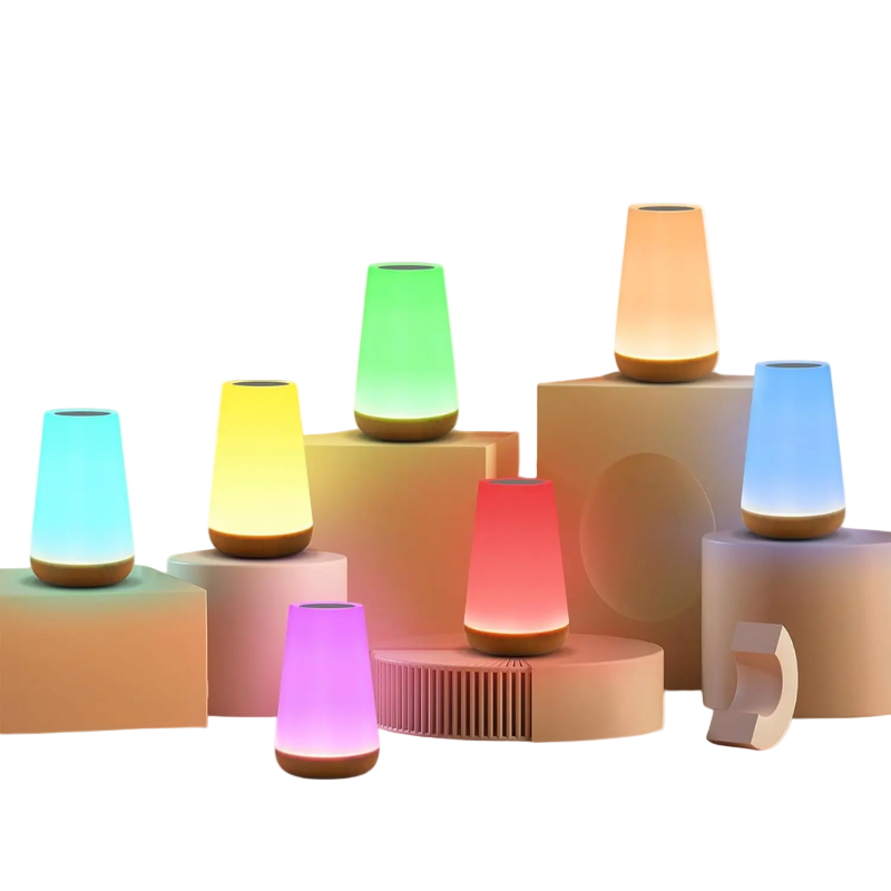 Lampe de nuit LED sans fil avec changement de couleur RGB et télécommande