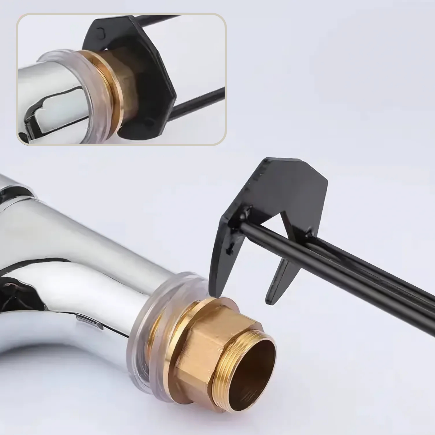 Clé à Tête Rotative 360° pour Espaces Étroits – Robinets & Montage