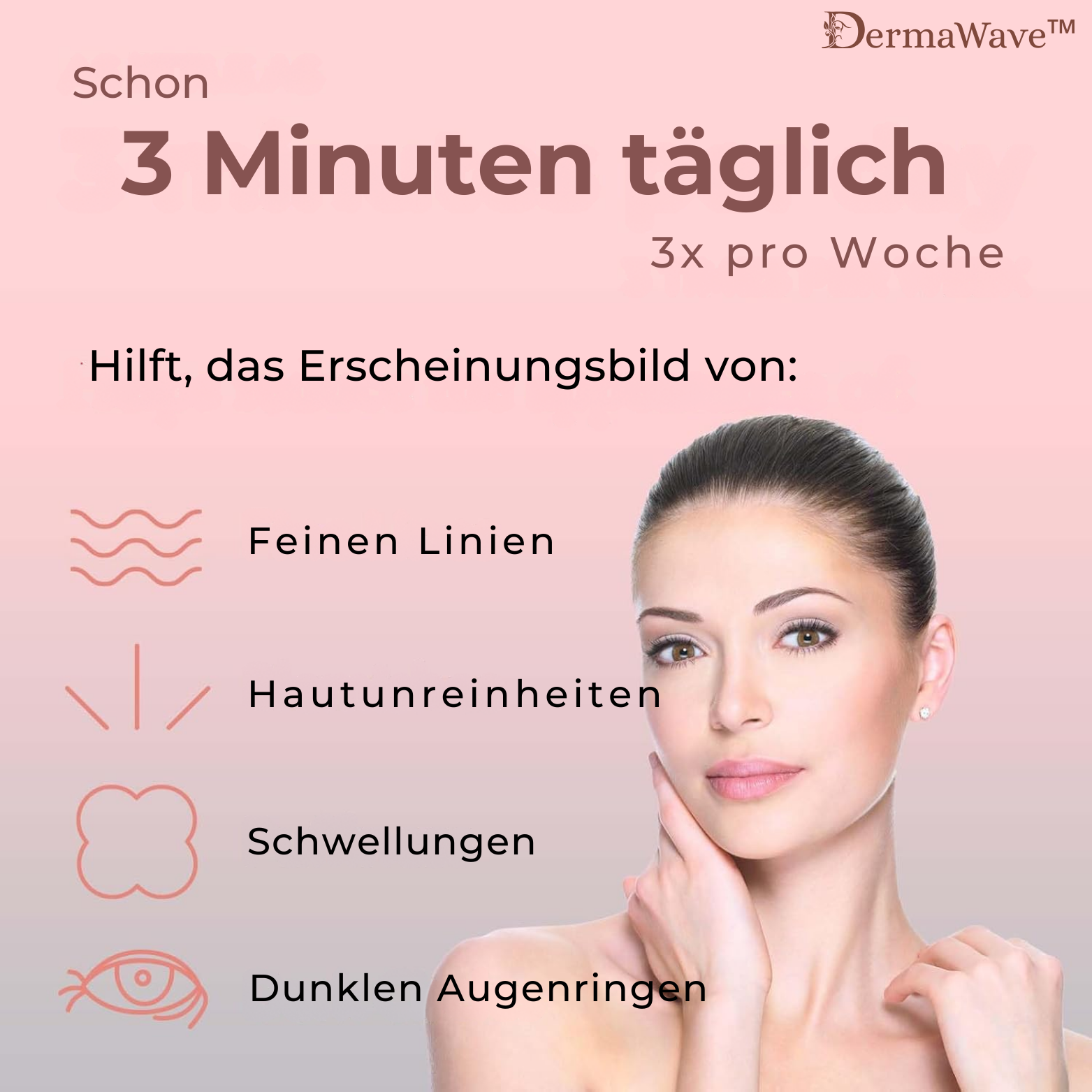 Appareil Soin Visage 4-en-1 Luminothérapie, Chaleur et Massage pour Visage et
