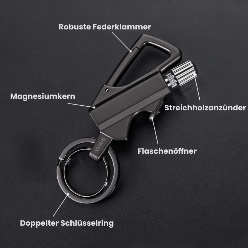 FireNix™ – Briquet coupe-vent et porte-clés pratique en set [1 + 1 Gratuit]