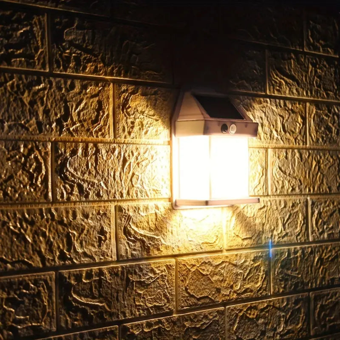 Lampe solaire extérieure avec détecteur de mouvement – sans fil et résistante aux intempéries