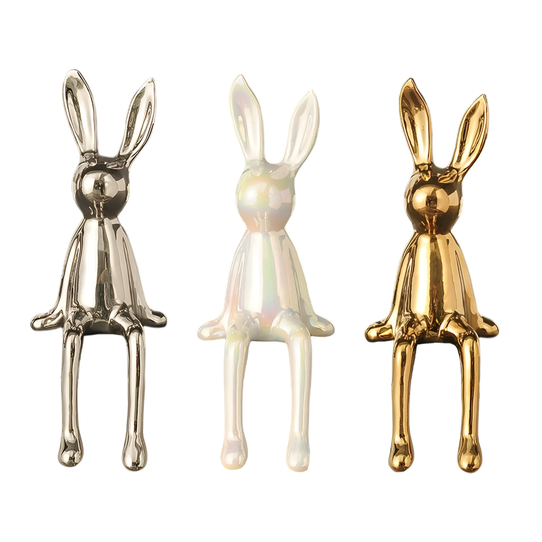 Figurine Lapin en Céramique – Décoration Intérieure Élégante et Moderne