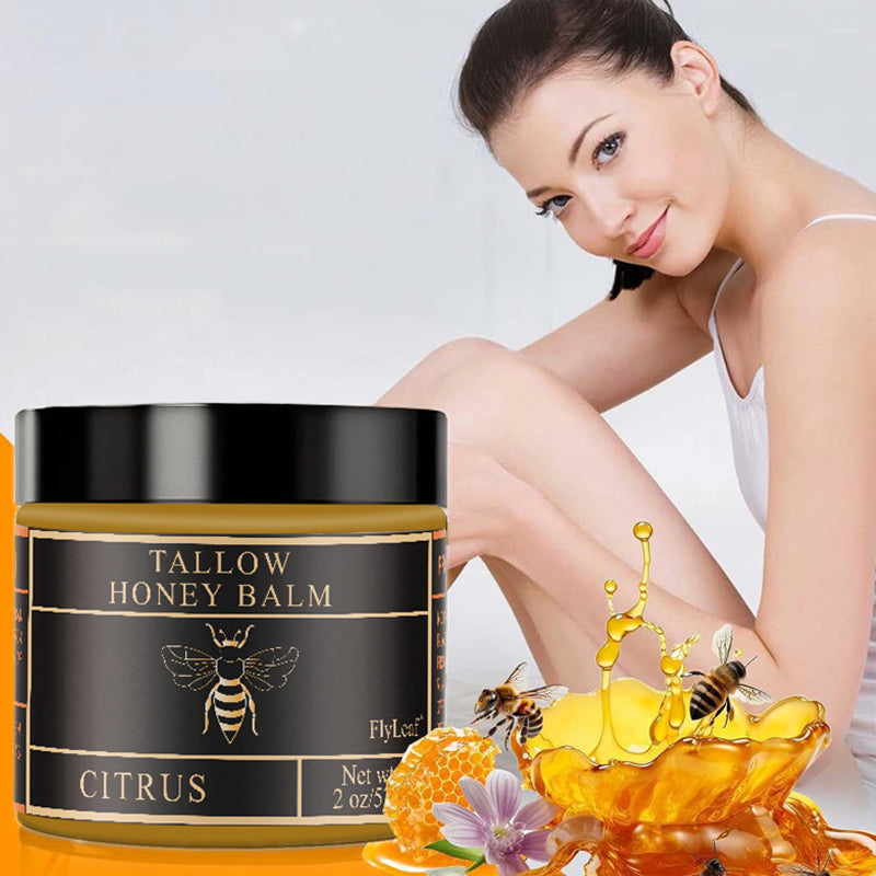 Crème Visage & Corps Naturelle au Suif de Bœuf, Cire d'Abeille & Miel