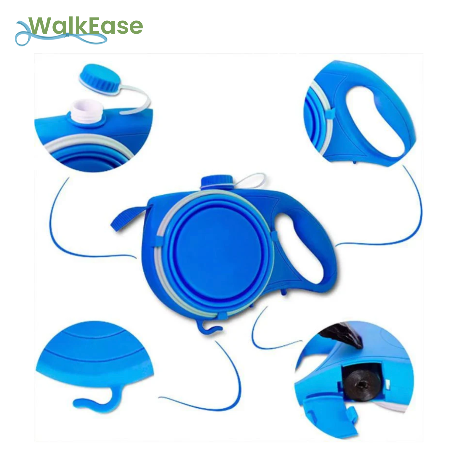 WalkEase™ – Laisse pour chien 5-en-1 pour un confort de promenade polyvalent [50 % de réduction]