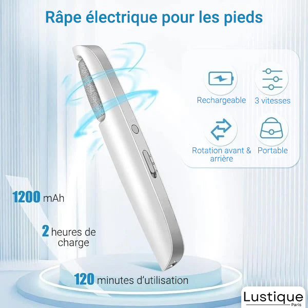 Lime à Pieds Électrique avec Lumière LED – Pédicure Professionnelle à Domicile