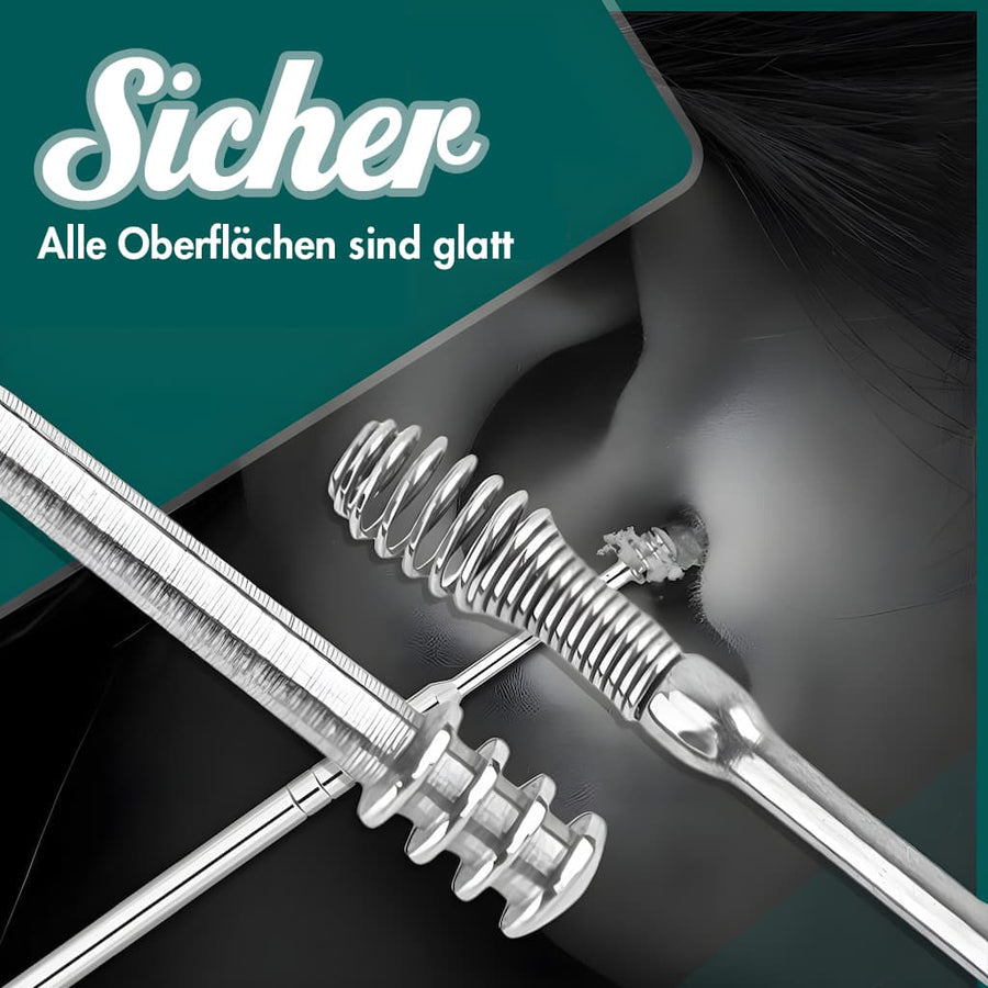 Nettoyeur de Cérumen Réutilisable à Spirale pour Oreilles Propres