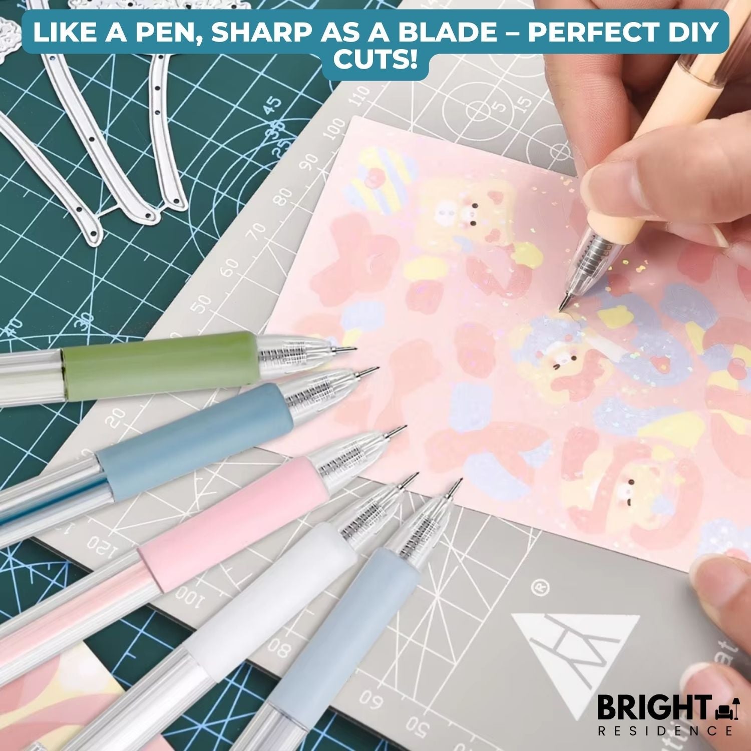Stylo de Découpe de Précision à Lame Rotative 360° pour Scrapbooking et DIY
