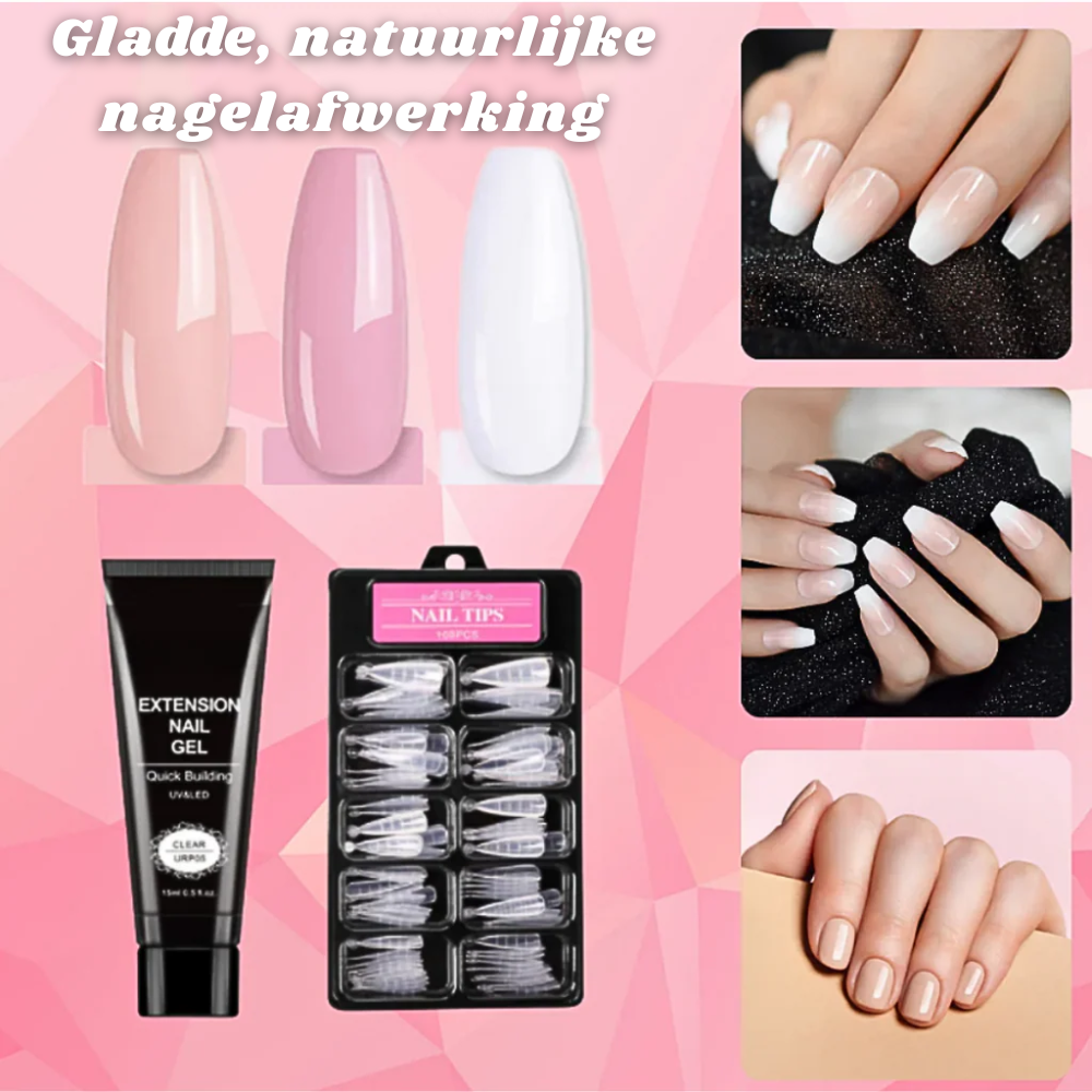 Kit Polygel DIY Professionnel – Extensions d'Ongles Durables à Domicile