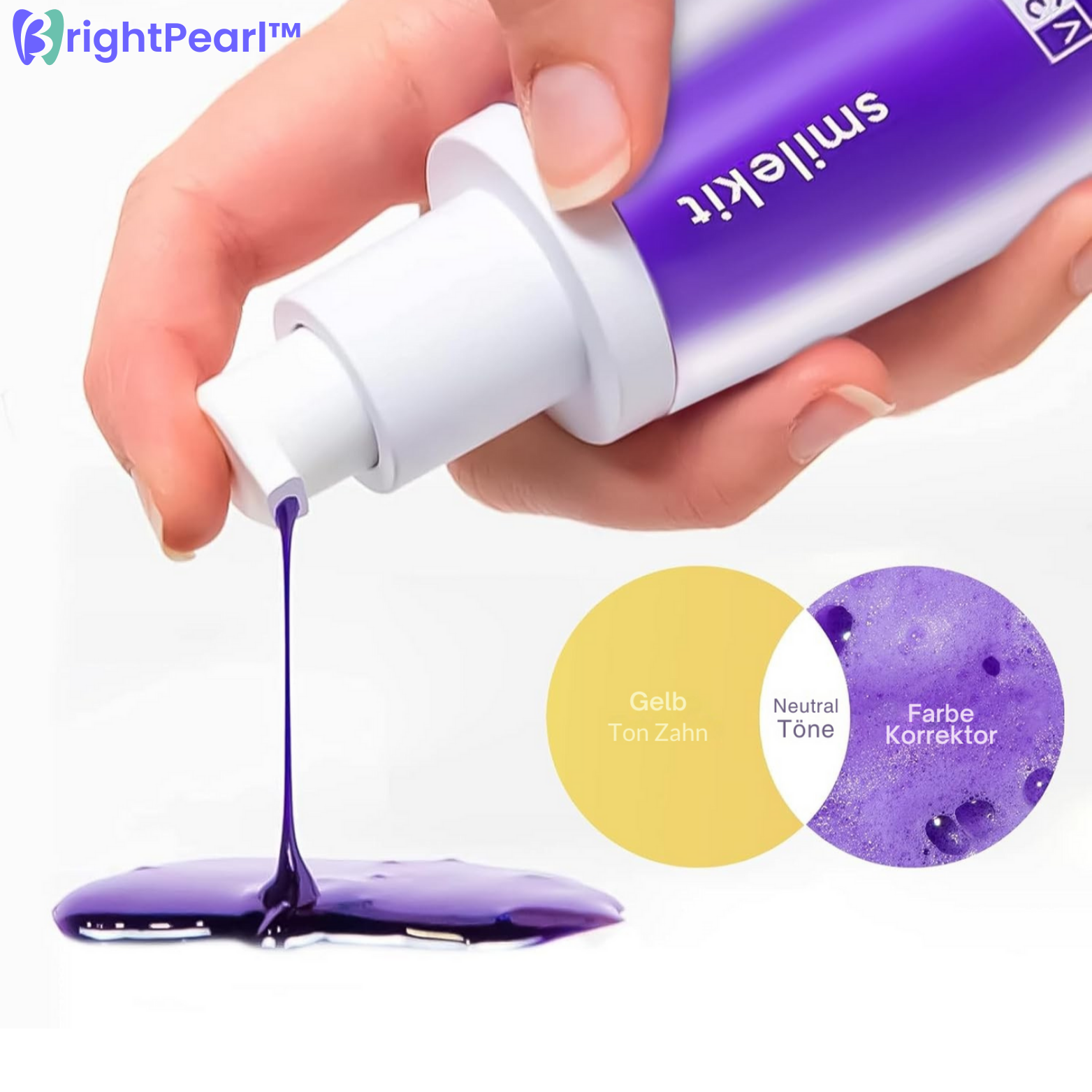 Dentifrice Violet Sérum Correcteur de Couleur pour Dents Éclatantes