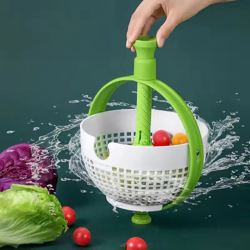 Essoreuse à Salade Fruits et Légumes avec Panier Rotatif